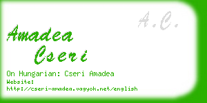 amadea cseri business card